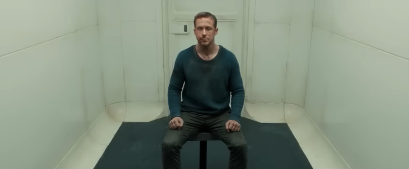 Officer K after taking his first depicted baseline test